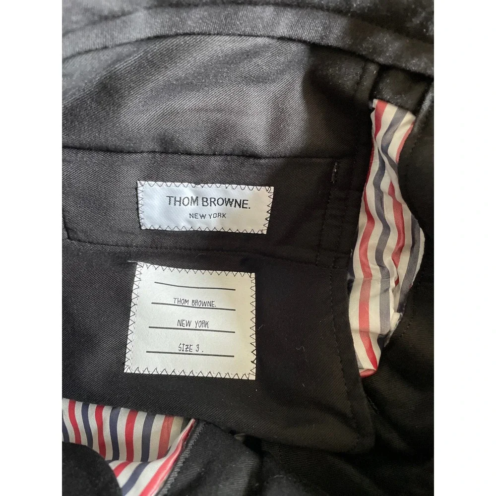 Thom Browne Tapered two tone Gray Wool Tweed Pants Size 3